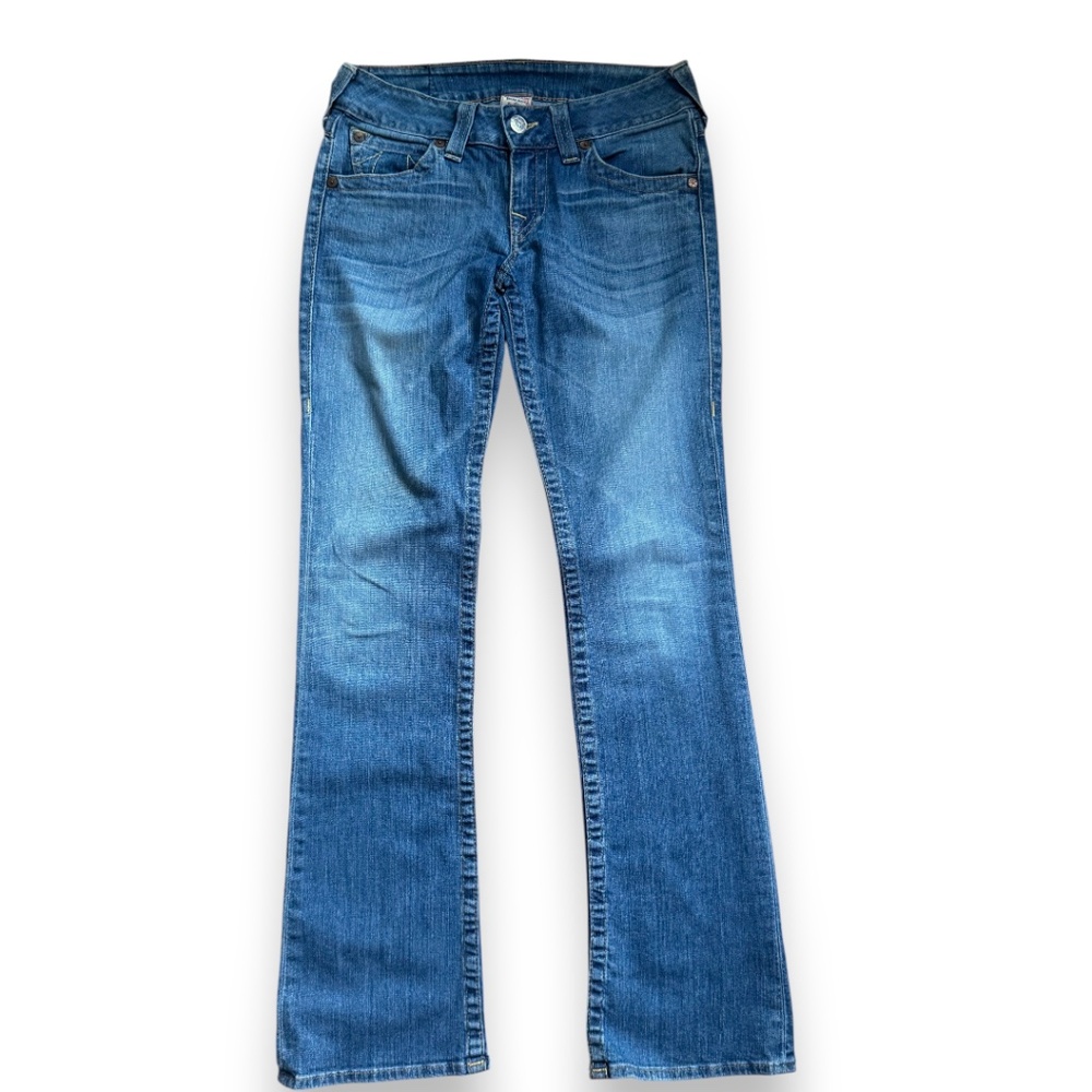 TRUE RELIGION plain wash straight leg jeans blue size 28 - Picture 2 of 15